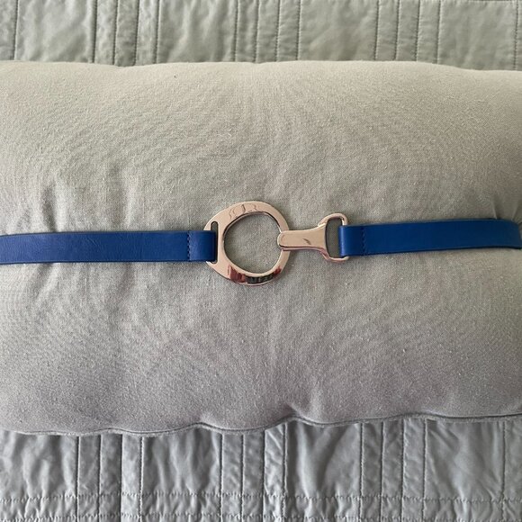 Blue Extendable Belt Silver Clasp Chico's - Picture 3 of 3